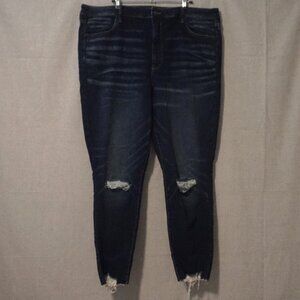 American Eagle Medium Dark Wash Super High Rise Jeggings Women’s Size 22 Reg
